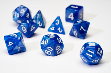 SD PEARL BLUE 7-DIE SET - Sirius Dice