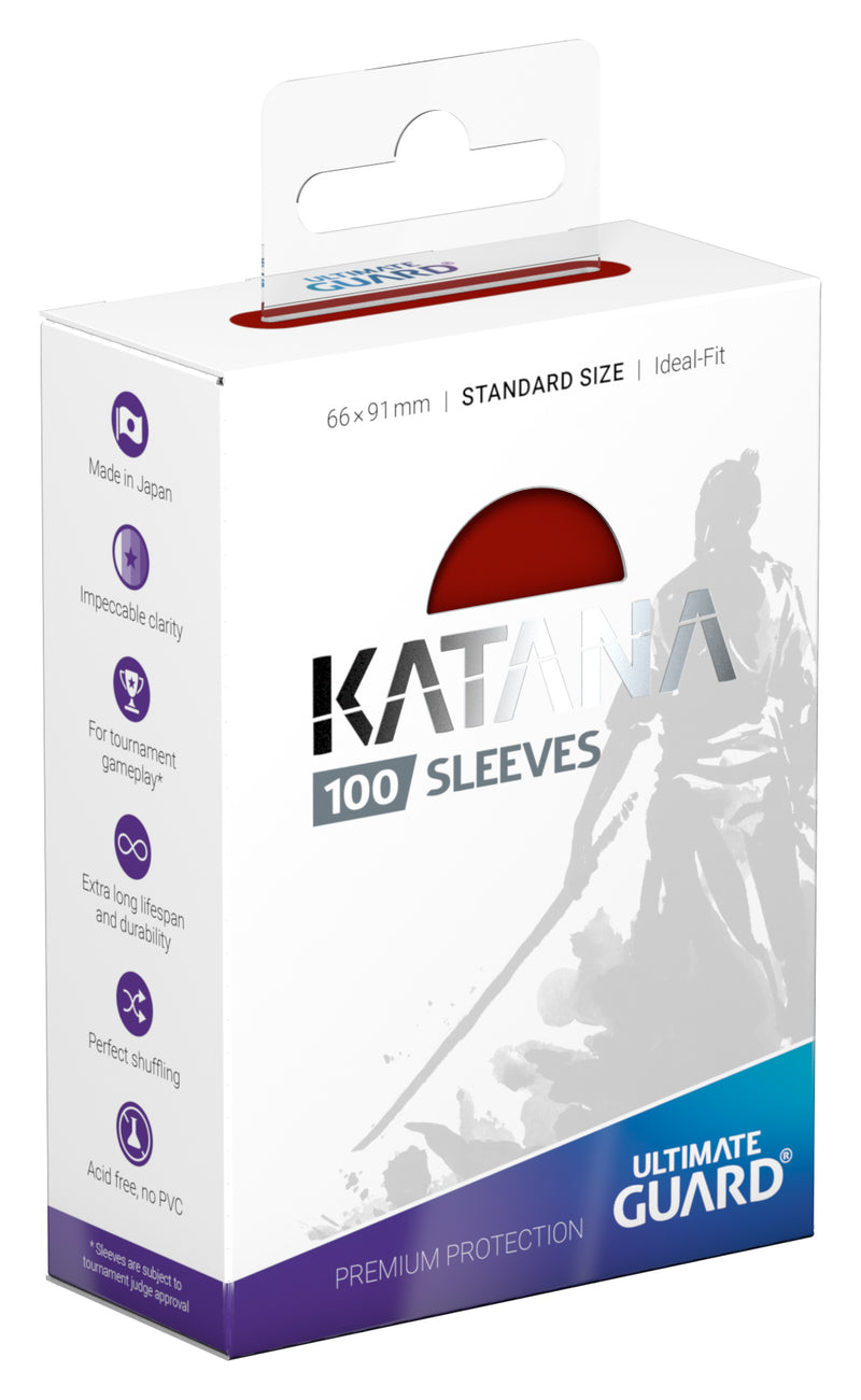 Ultimate Guard Katana - 100CT Standard Size - Red Sleeves