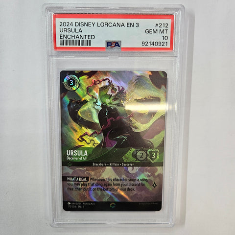 Ursula - Deceiver of All (Alternate Art) (212/204) [Into the Inklands] - Graded