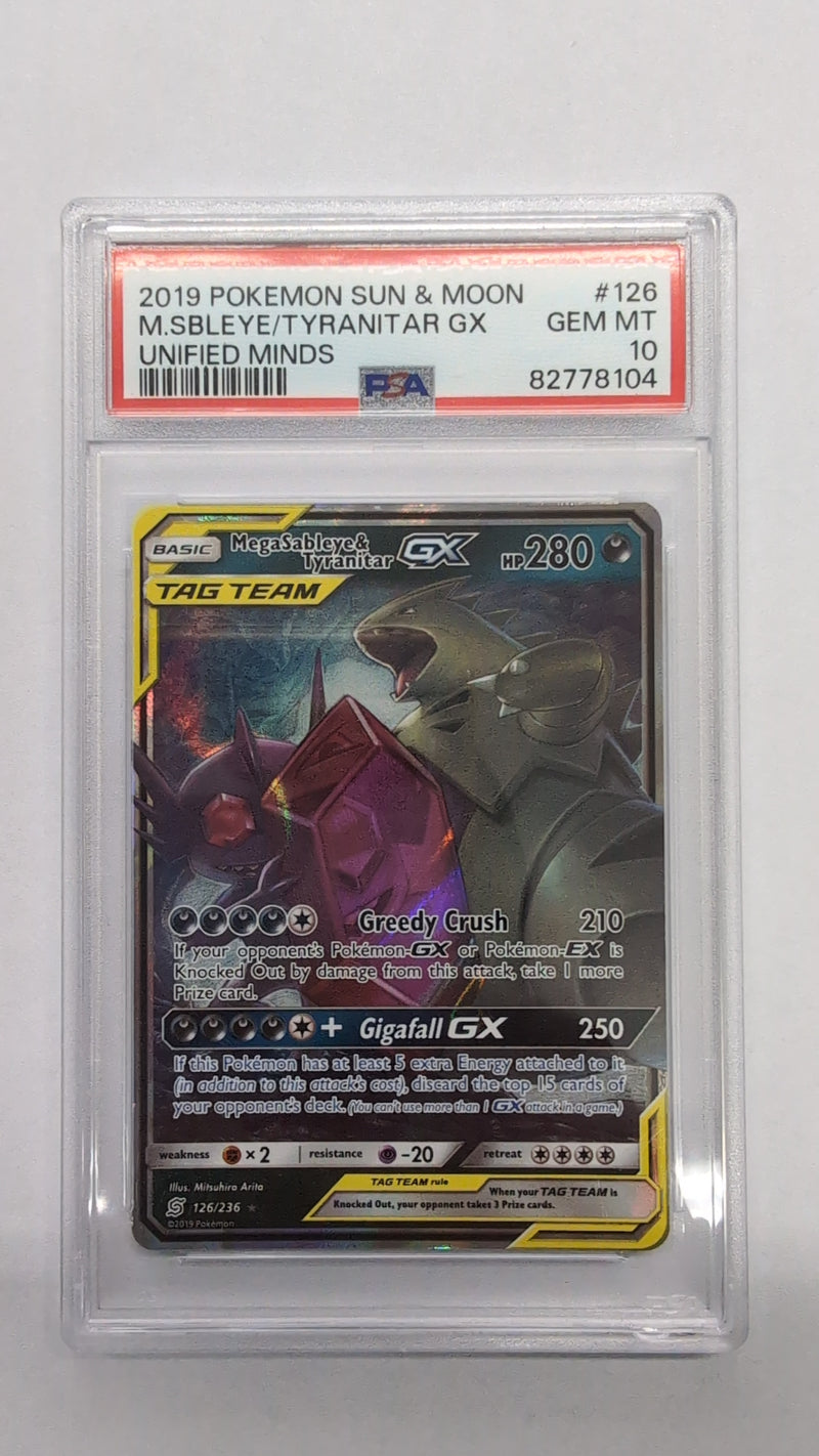 Mega Sableye & Tyranitar GX (126/236) [Sun & Moon: Unified Minds] - Graded