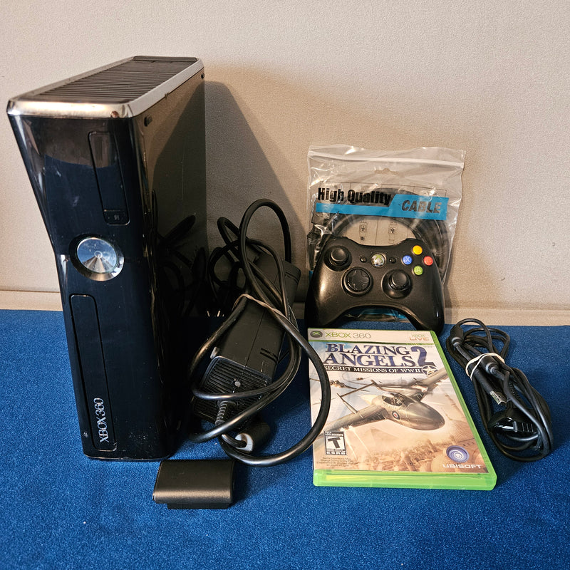 Xbox 360 S Console Bundle - Blazing Angels (TESTED)