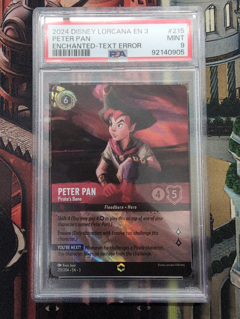 Peter Pan - Pirate's Bane Text Error (Alternate Art) (215/204) [Into the Inklands] - Graded