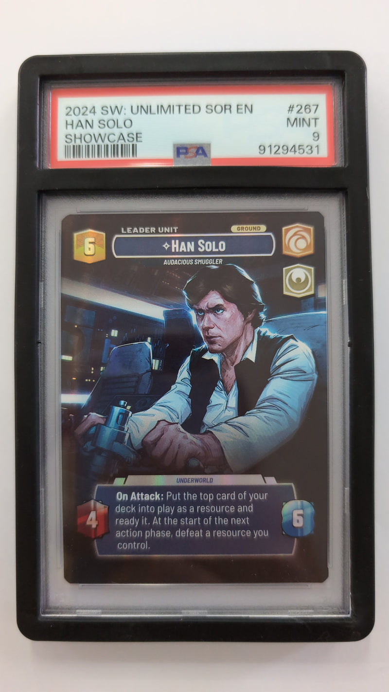 Han Solo - Audacious Smuggler (Showcase) (267) [Spark of Rebellion] - Graded