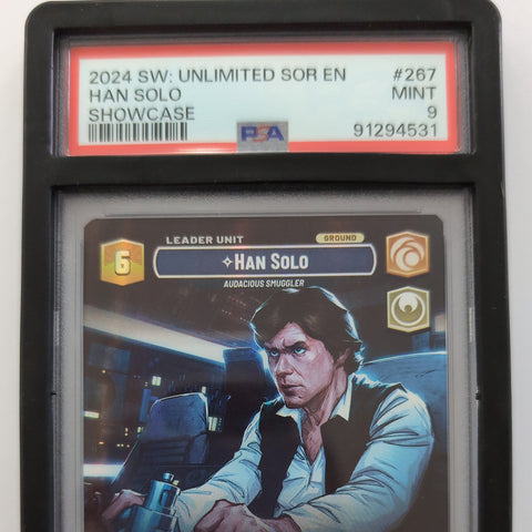 Han Solo - Audacious Smuggler (Showcase) (267) [Spark of Rebellion] - Graded