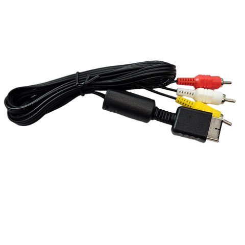 AV Composite Cable compatible with PS1/PS2/PS3 (PlayStation)