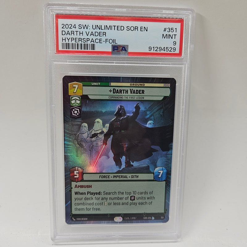 Darth Vader - Commanding the First Legion (Hyperspace) Foil (351) [Spark of Rebellion] - Graded