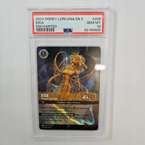 Kida - Protector of Atlantis (Alternate Art) (206/204) [Into the Inklands] - Graded