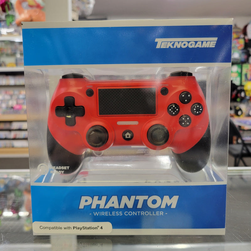 Teknogame Phantom Wireless PS4 Controller - Red