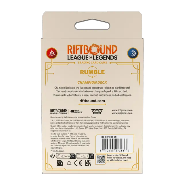 League Of Legends TCG - Spiritforged Champion Deck