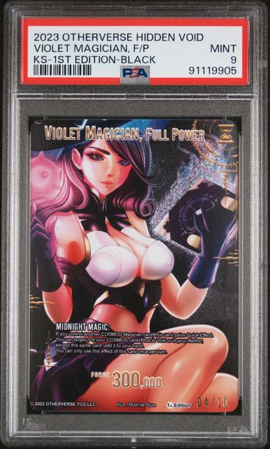 GRADED [PSA 9] 2023 OTHERVERSE HIDDEN VOID KICKSTARTER VIOLET MAGICIAN, F/P KS-1ST EDITION-BLACK