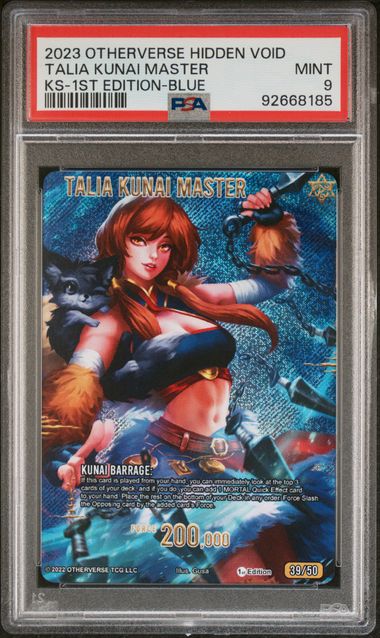 GRADED [PSA 9] 2023 OTHERVERSE HIDDEN VOID KICKSTARTER TALIA KUNAI MASTER KS-1ST EDITION-BLUE