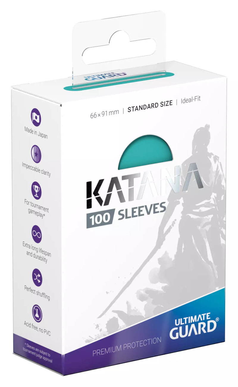 Ultimate Guard Katana - 100CT Standard Size - Turquoise Sleeves