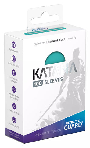 Ultimate Guard Katana - 100CT Standard Size - Turquoise Sleeves