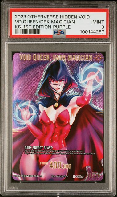 GRADED [PSA 9] 2023 OTHERVERSE HIDDEN VOID KICKSTARTER VD QUEEN/DRK MAGICIAN KS-1ST EDITION-PURPLE