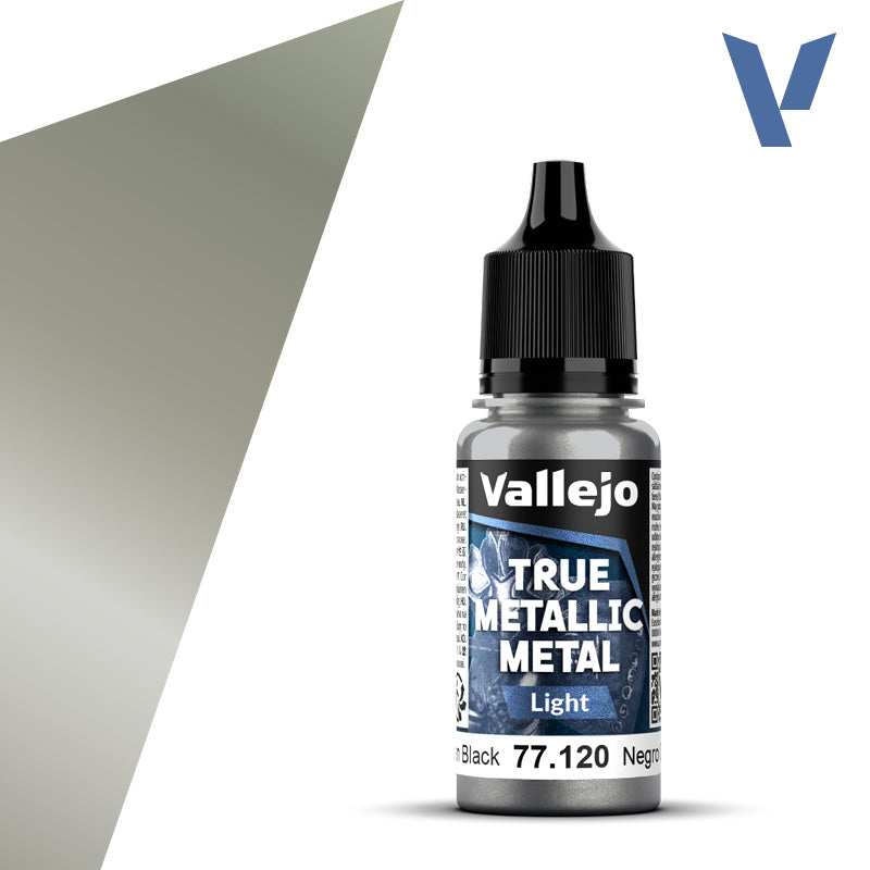 Obsidian Black (Light): Vallejo: True Metallic Metal