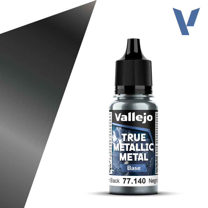 Obsidian Black (Base): Vallejo: True Metallic Metal