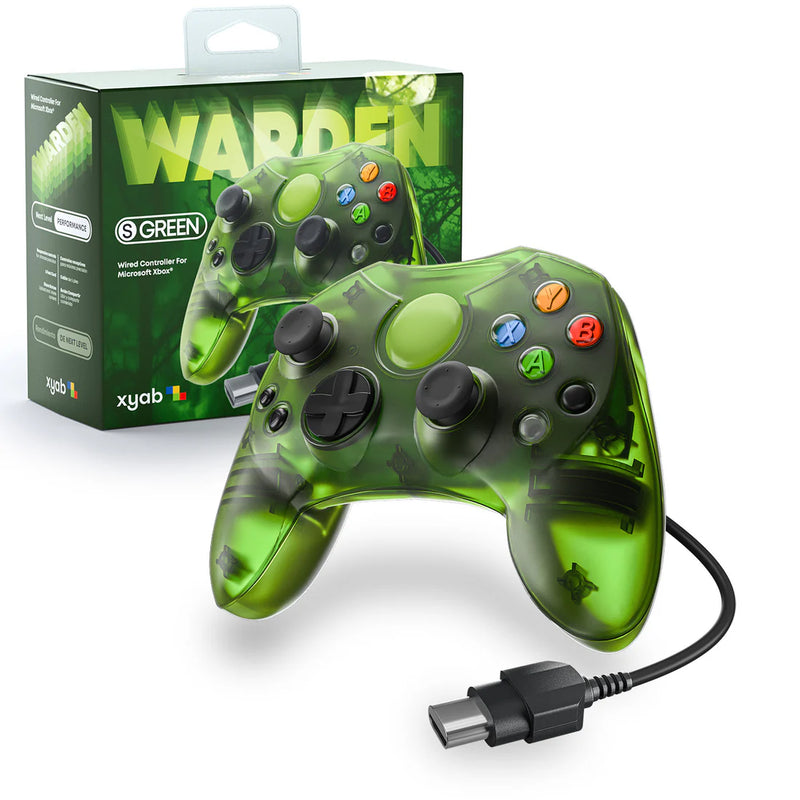 Warden Wired Controller for Xbox Original - Clear Green