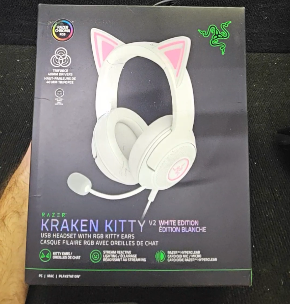 Razer Kraken Kitty V2 Wired Gaming Headset White (Razer Renewed)