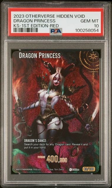 GRADED [PSA 10] 2023 OTHERVERSE HIDDEN VOID KICKSTARTER DRAGON PRINCESS KS-1ST EDITION-RED
