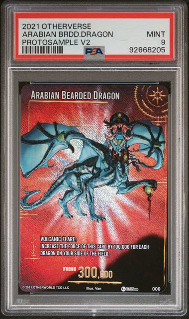 GRADED [PSA 9] 2021 OTHERVERSE PROTOSAMPLE V2 ARABIAN BRDD.DRAGON PROTOSAMPLE V2