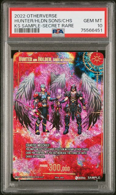 GRADED [PSA 10] 2022 OTHERVERSE KICKSTARTER SAMPLE HUNTER/HLDN.SONS/CHS KS SAMPLE-SECRET RARE