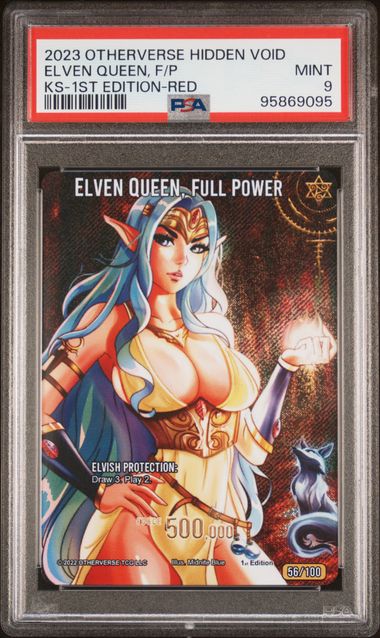 GRADED [PSA 9] 2023 OTHERVERSE HIDDEN VOID KICKSTARTER ELVEN QUEEN, F/P KS-1ST EDITION-RED