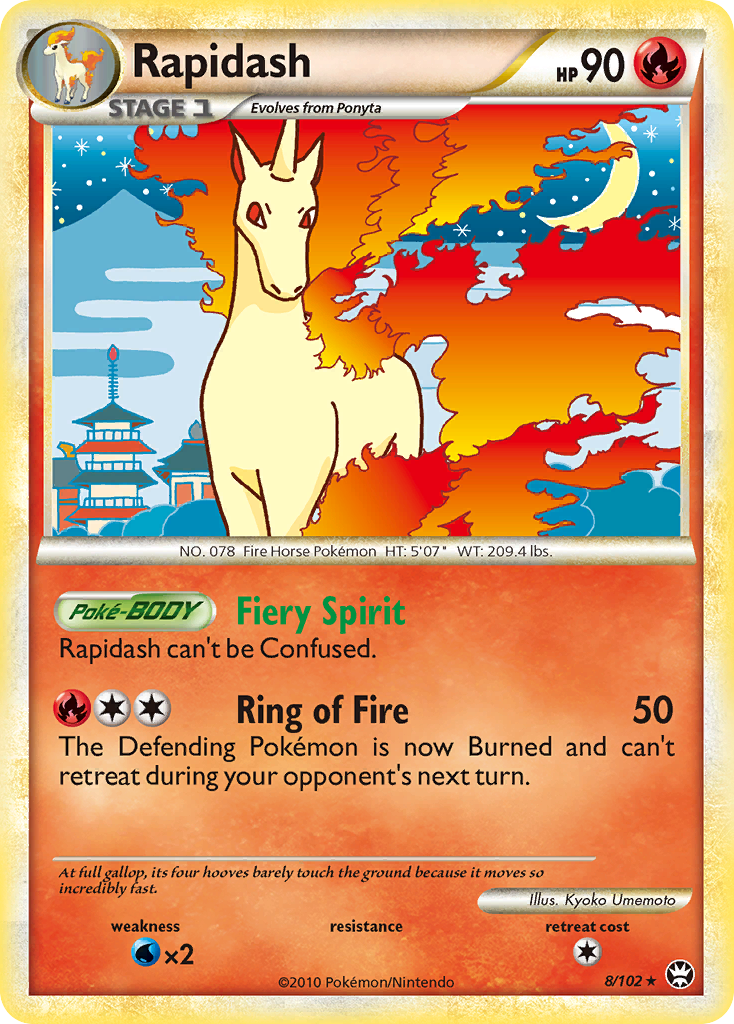 Rapidash (8/102) [HeartGold & SoulSilver: Triumphant]