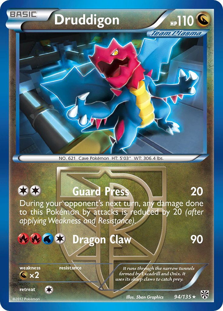 Druddigon (94/135) (Theme Deck Exclusive) [Black & White: Plasma Storm]