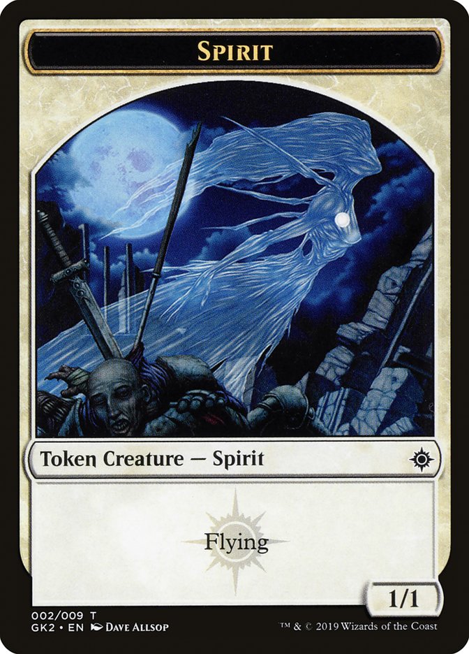 Spirit (002) // Spirit (010) Double-sided Token [Ravnica Allegiance Guild Kits Tokens]