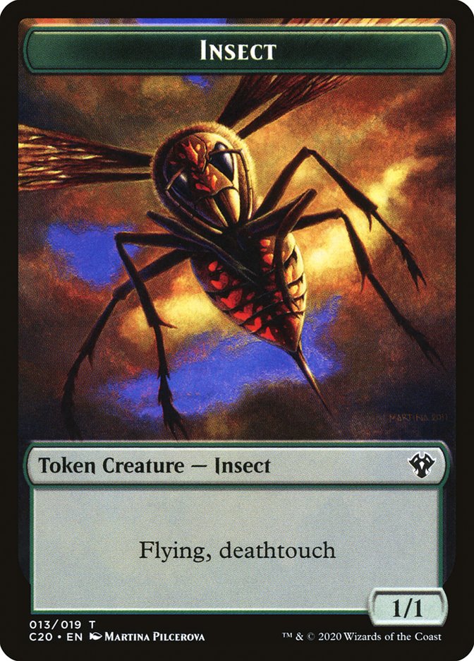 Spirit // Insect (013) Double-sided Token [Commander 2020 Tokens]