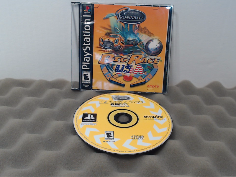 Pro Pinball: Big Race USA (Sony PlayStation 1, 2000) -- Disc and Manual