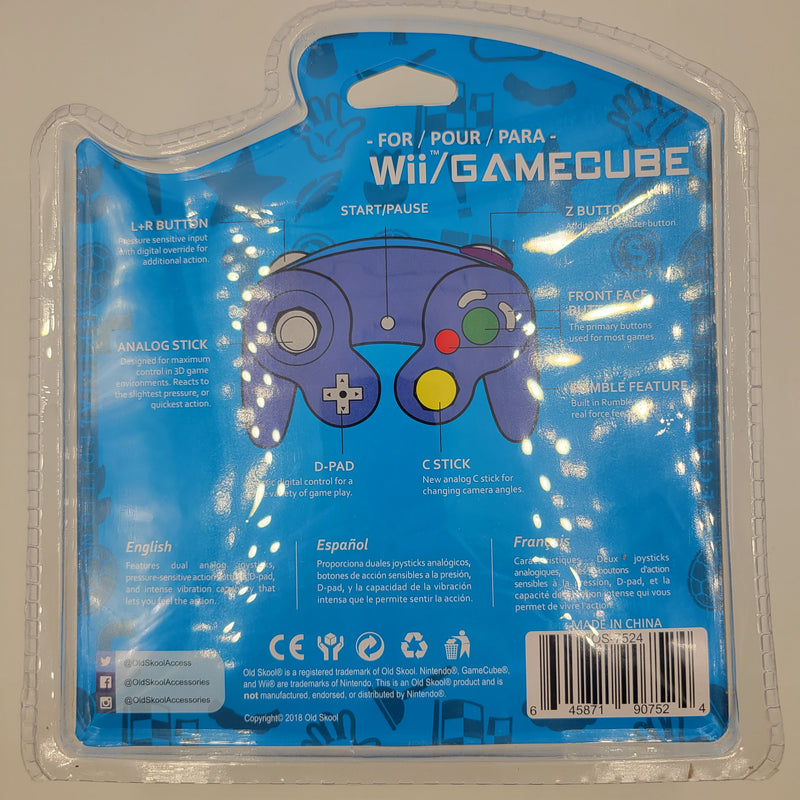 GameCube / Wii Compatible Controller – Blue (Old Skool)