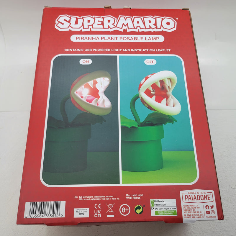 Super Mario Piranha Plant Posable 12” Lamp Light