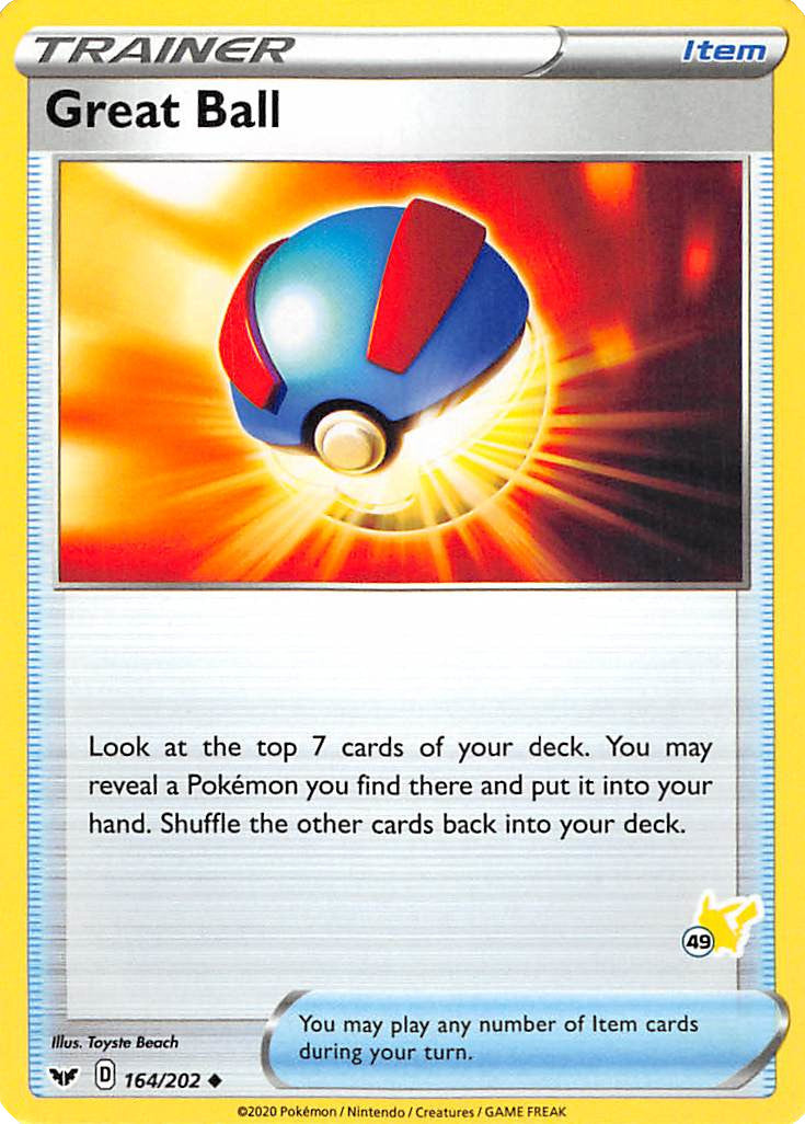 Great Ball (164/202) (Pikachu Stamp