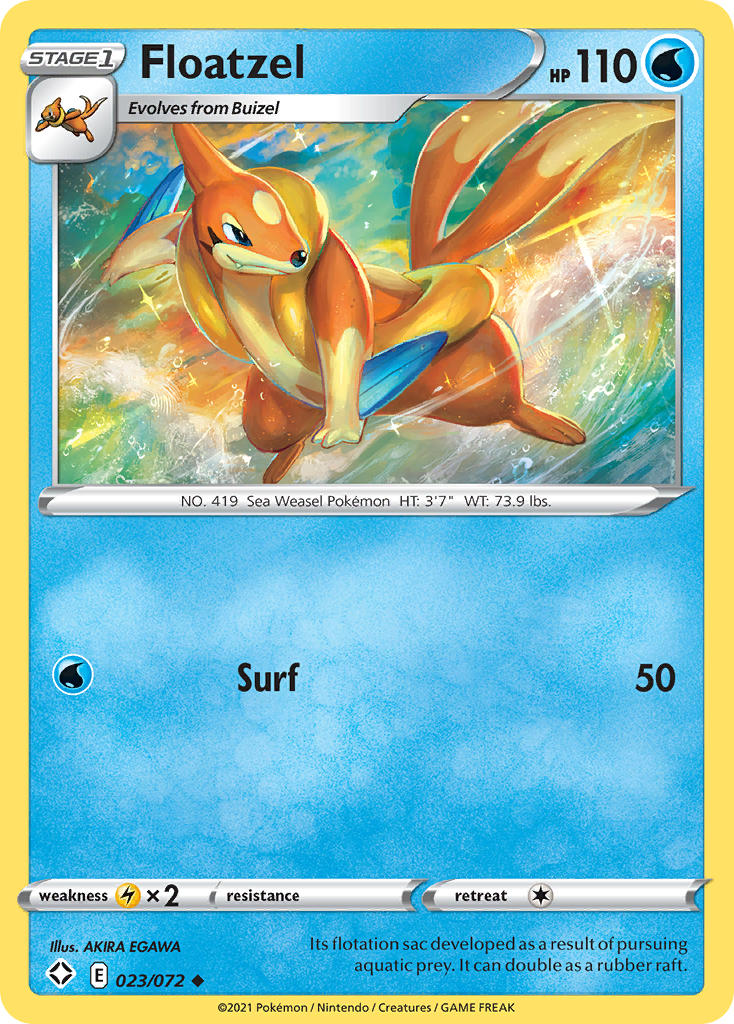 Floatzel (023/072) [Sword & Shield: Shining Fates]