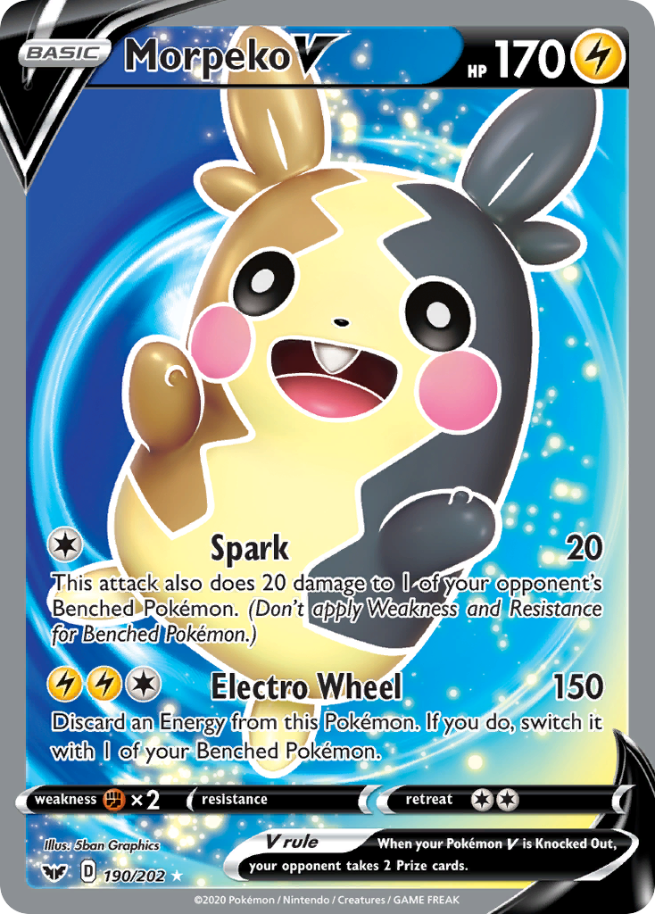 Morpeko V (190/202) [Sword & Shield: Base Set]