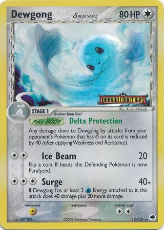 Dewgong (15/101) (Delta Species) (Stamped) [EX: Dragon Frontiers]