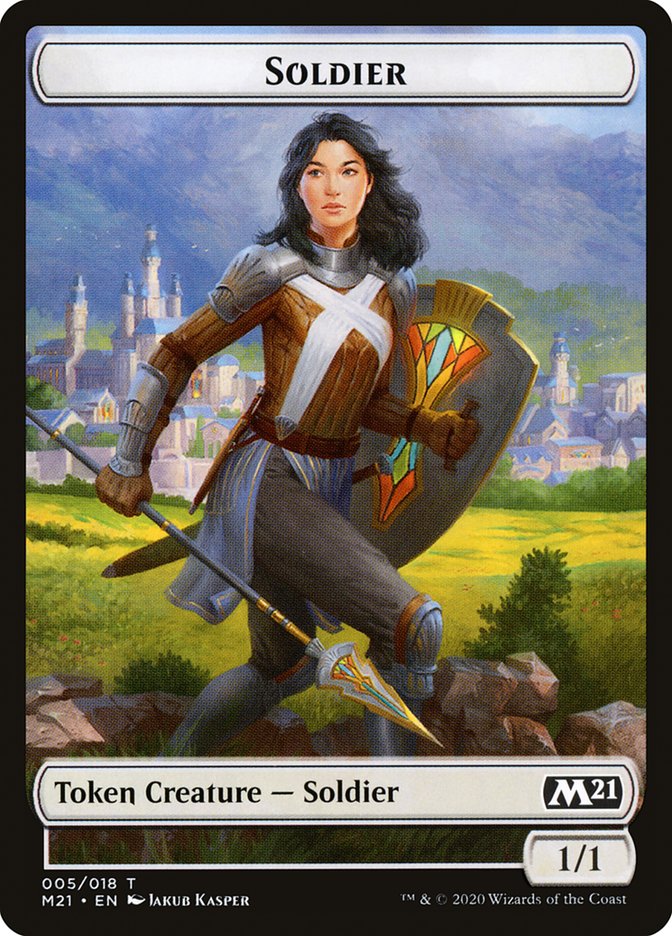 Cat (011) // Soldier Double-sided Token [Core Set 2021 Tokens]