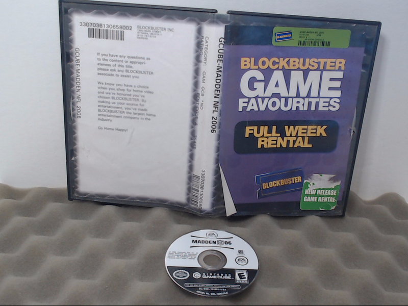 Madden NFL 06 (Nintendo GameCube, 2005) Disc Only