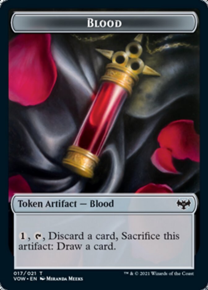 Blood // Human Soldier Double-sided Token [Innistrad: Crimson Vow Tokens]