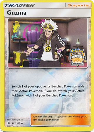 Guzma (115/147) (League Promo) [Sun & Moon: Burning Shadows]