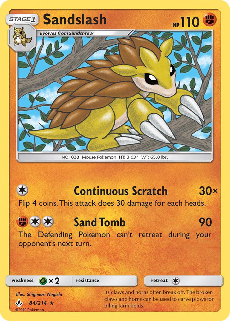 Sandslash (84/214) [Sun & Moon: Unbroken Bonds]