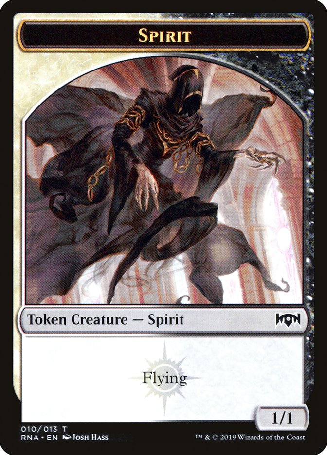 Bat // Spirit (010) Double-sided Token [Ravnica Allegiance Guild Kits Tokens]