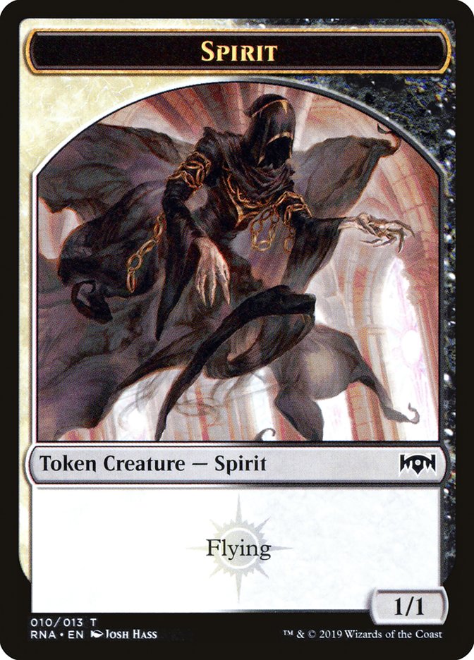 Spirit (002) // Spirit (010) Double-sided Token [Ravnica Allegiance Guild Kits Tokens]