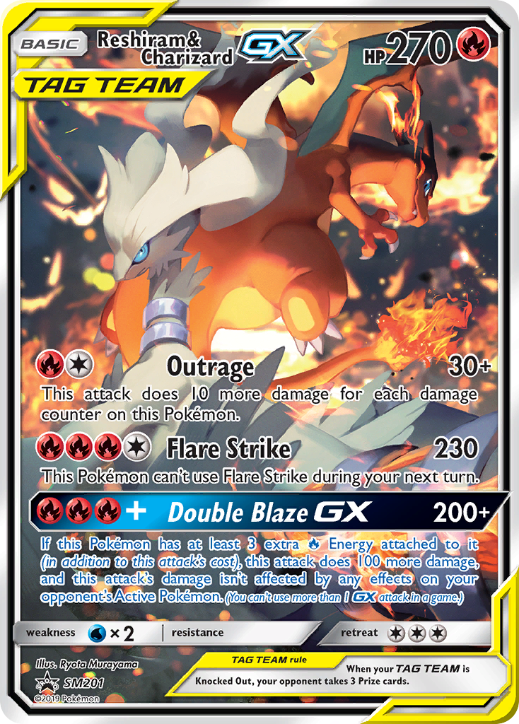 ポケモンカードゲーム Reshiram & Charizard GX TAG TEAM Reshiram & Charizard GX (SM201) [Sun & Moon: Black Star Promos] at