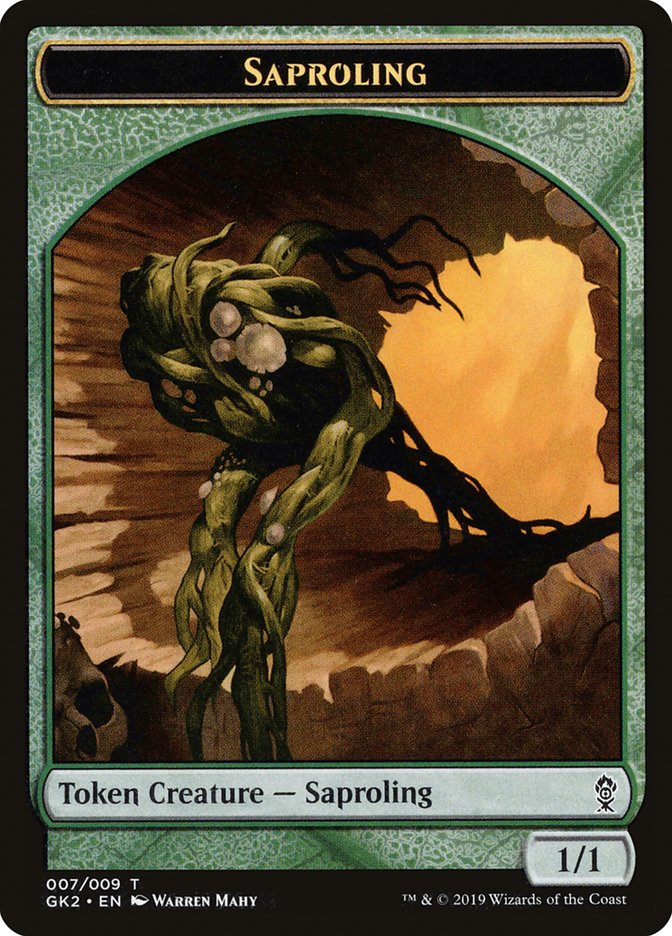 Saproling // Wurm Double-sided Token [Ravnica Allegiance Guild Kits Tokens]