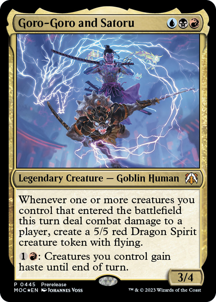 Goro-Goro and Satoru [March of the Machine Commander Prerelease Promos]