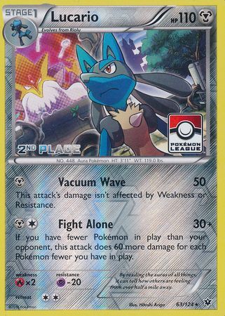 Lucario (63/124) (League Promo 2nd Place) [XY: Fates Collide]