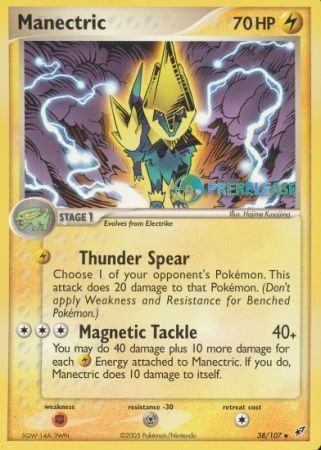 Manectric EX (38/107) (Deoxys Prerelease Promo) [Nintendo: Black Star Promos]