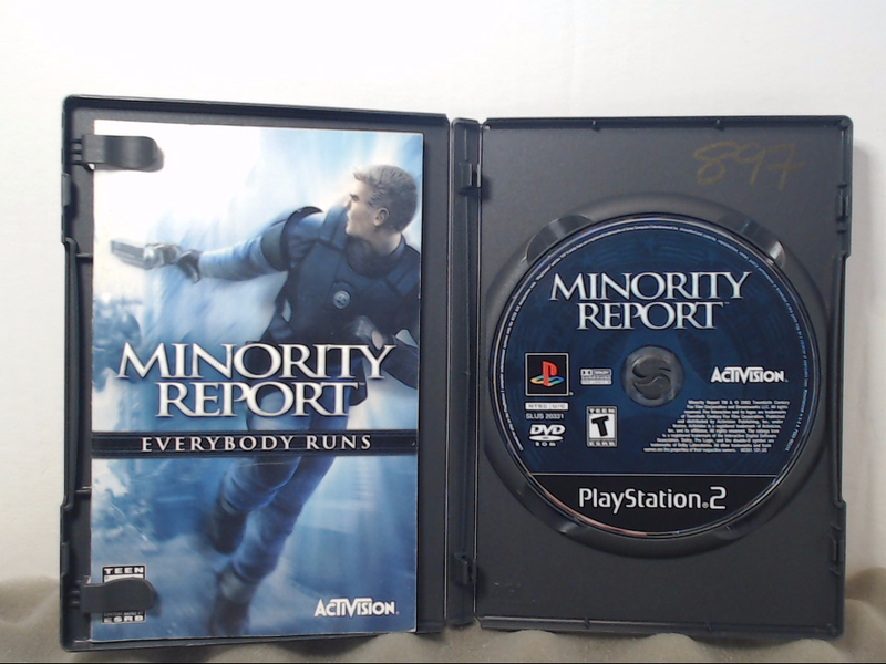 Minority Report (Sony PlayStation 2, 2002) - Disc and Manual only